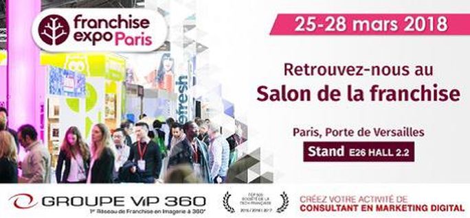 Groupe VIP 360 participe au salon Franchise Expo Paris 2018