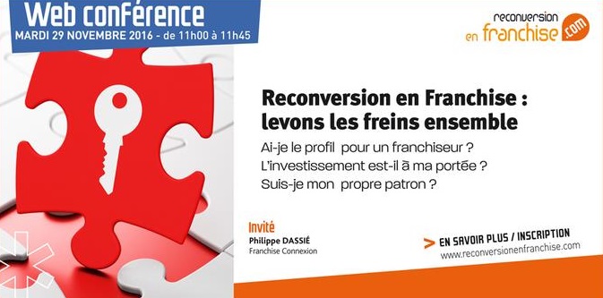 conférence en ligne sur le thème de la reconversion en franchise