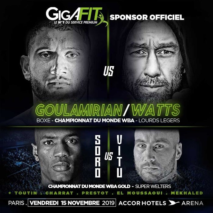 GIGAFIT sponsorise le championnat du monde WBA 2019 à l'AccorHotels Arena 