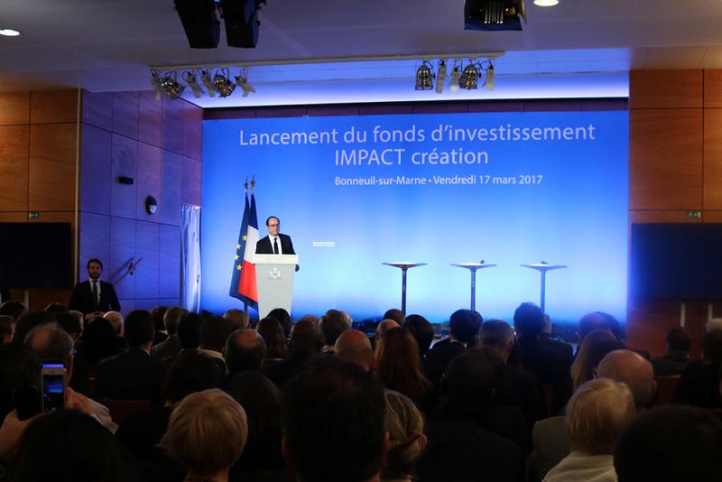 François Hollande inaugure le fonds Impact Création