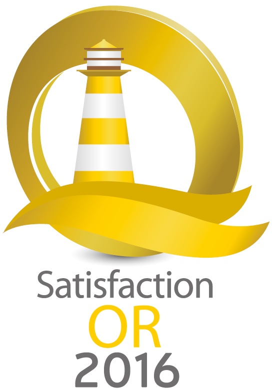 logo satisfaction or indicateur de la franchise