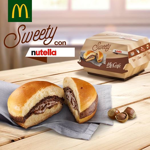 menu sweety con nutella