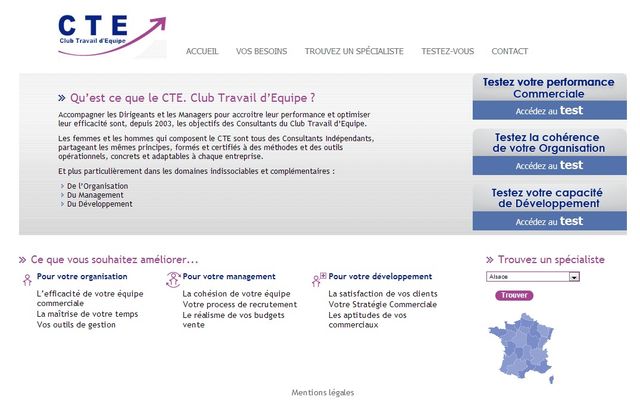 Franchise CTE (Club Travail d'Equipe) nouveau site web