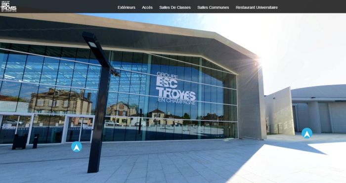 Franchise Groupe VIP 360 visite virtuelle ESC de Troyes