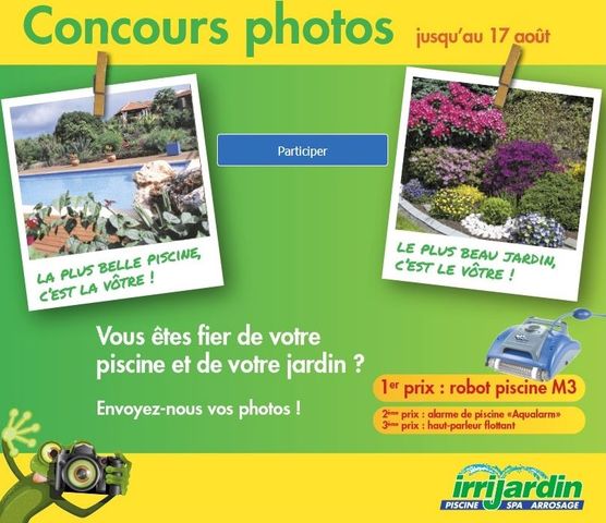 Franchise Irrijardin concours photos