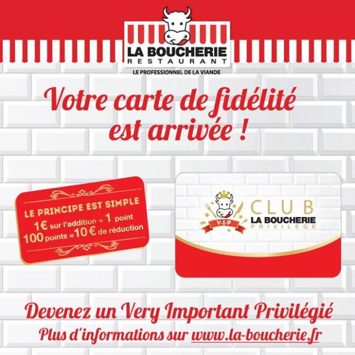 Franchise La Boucherie carte de fidélité