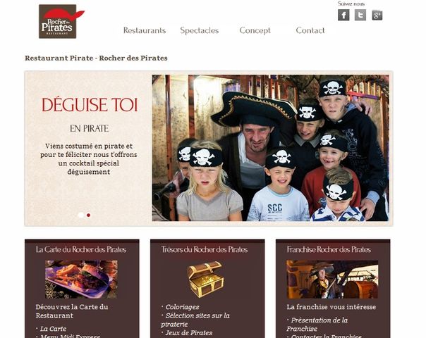 Nouveau site franchise Rocher des Pirates