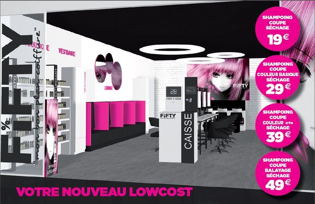 Franchise Fifty salon de coiffure low-cost