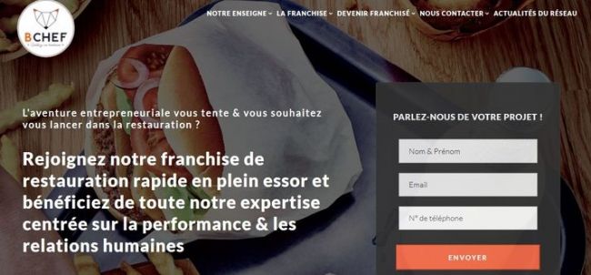 Un nouveau site pour devenir franchisé BCHEF