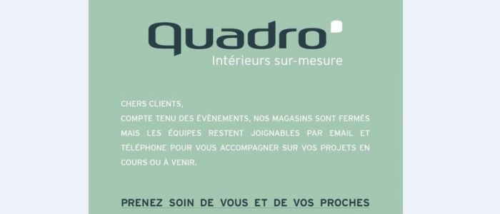 Coronavirus : Quadro accompagne ses partenaires dans la gestion de la crise