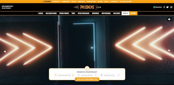 Le site internet de l’enseigne d’escape game Prizoners fait peau neuve