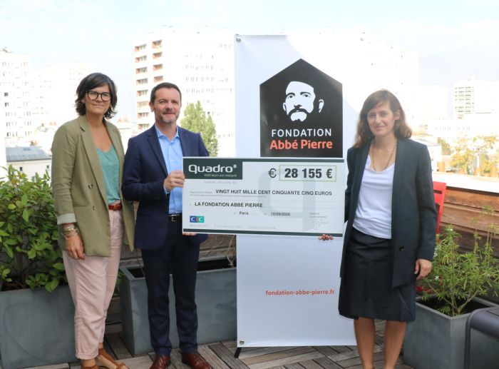 Quadro répond à l’appel aux dons de la Fondation Abbé Pierre