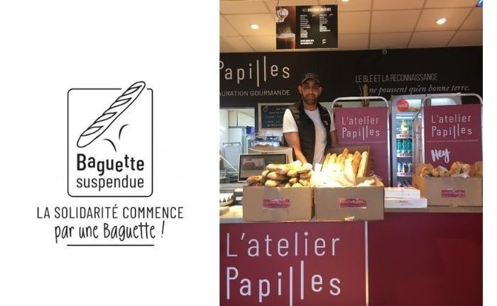 Baguette Suspendue, le concept solidaire des boulangeries L’atelier Papilles