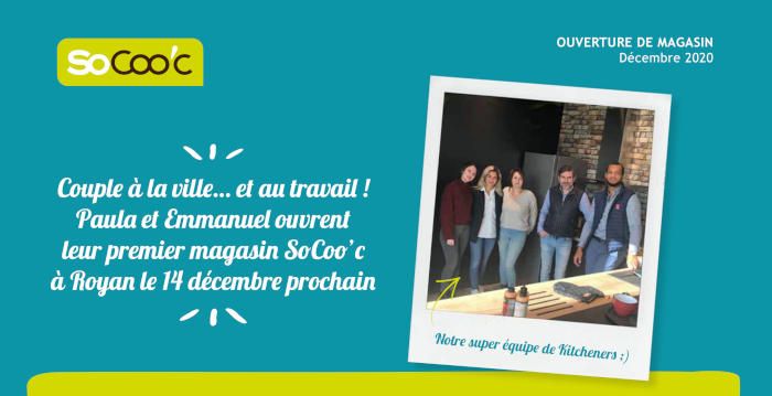 Un couple de franchisés ouvre un magasin SoCoo’c à Royan