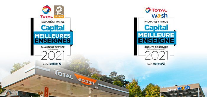Total à l’honneur dans le palmarès 2021 des Meilleures Enseignes du magazine Capital