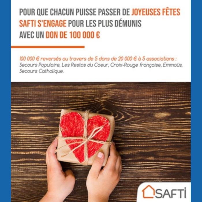 SAFTI fait un don de 100.000€ à 5 associations caritatives
