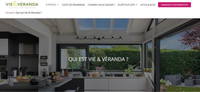 Devenir franchisé Vie & Véranda : le réseau revoit son site web