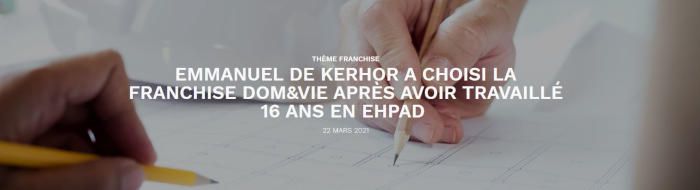 « J’ai eu envie de garder le contact avec les personnes âgées », Emmanuel de Kerhor, nouveau franchisé Dom&Vie, Tours