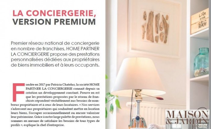 Home Partner – La Conciergerie s’affiche dans Maisons & Jardins Magazine