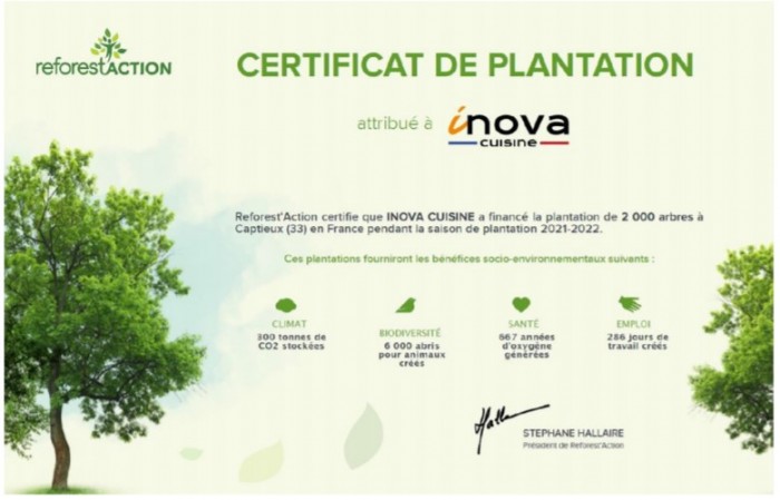 Inova Cuisine pérennise son action environnementale