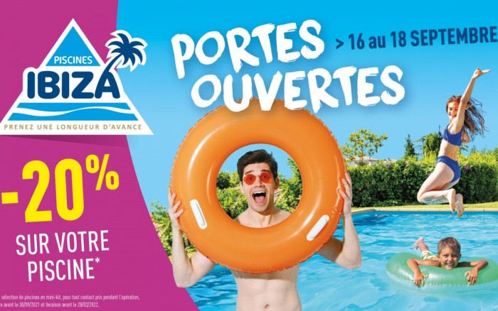 Piscines Ibiza organise des Portes Ouvertes du 16 au 18 septembre 2021