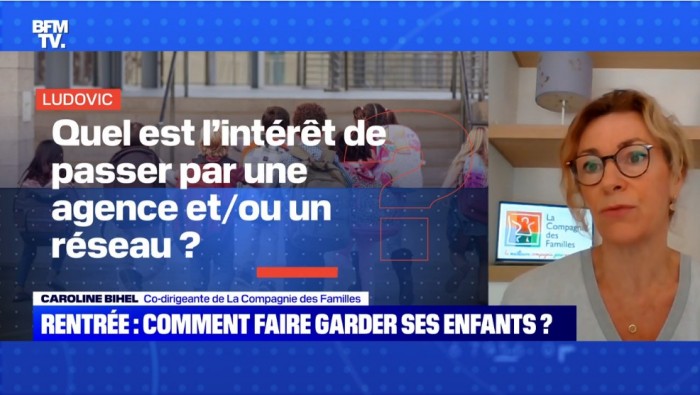 « Faire appel à La Compagnie des Familles c’est la garantie, pour les parents, d’avoir une personne compétente et fiable », Caroline Bihel (co-dirigeante et responsable réseau)