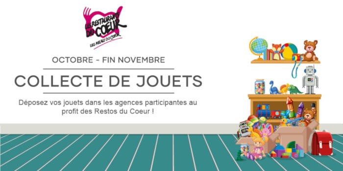 Crédit Conseil de France organise une collecte de jouets au profit des restos du Cœur
