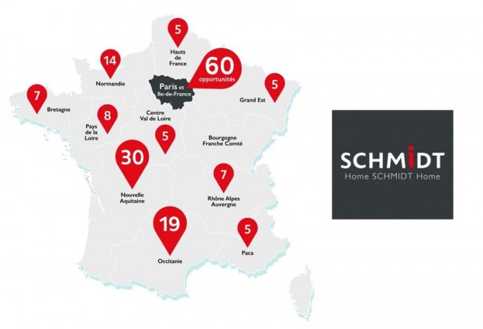 Ouvrir un magasin Schmidt : de nombreuses opportunités d’implantation dans toute la France