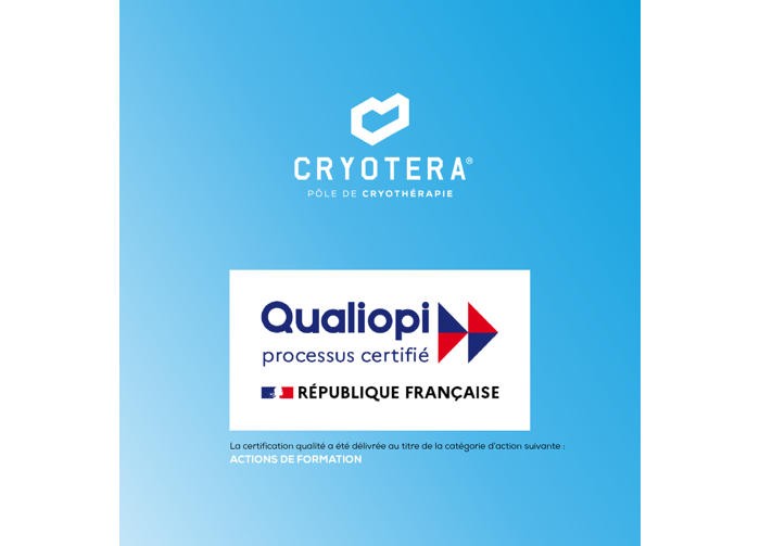 L’organisme de formation de Cryotera est désormais certifié Qualiopi