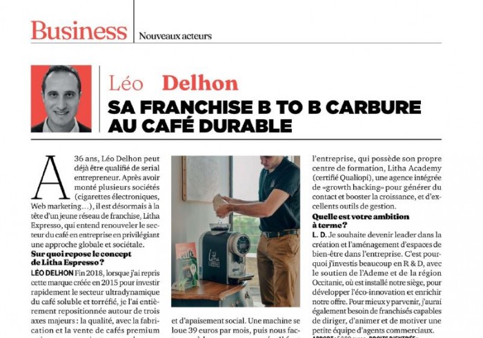 Litha Espresso à l’honneur dans le magazine Management