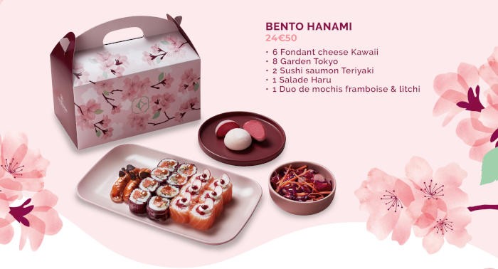 Pour le printemps, Côté Sushi lance un nouveau bento en édition limitée : la Box Hanami