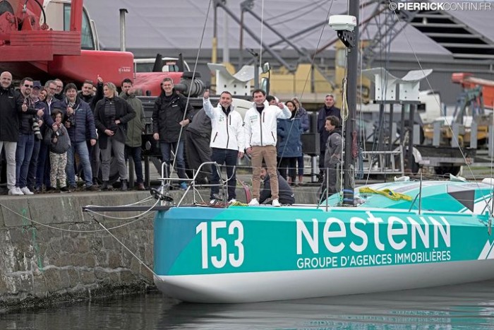 Mise à l'eau réussie pour le Class40 Nestenn-Entrepreneurs pour la Planète de Jules Bonnier