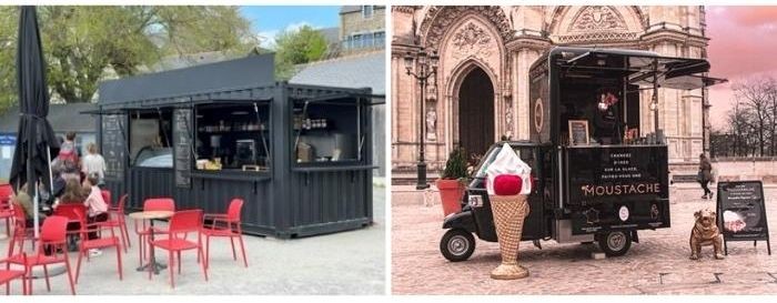 Les glaces Moustache viennent à vous
