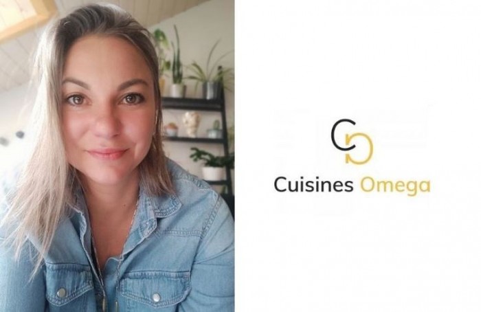« Le concept de cuisiniste à domicile, en plus d’être très apprécié de la clientèle, est un modèle qui permet d’entreprendre à moindre coût », Mélanie Veuillet (franchisée Cuisines Omega – Ain)