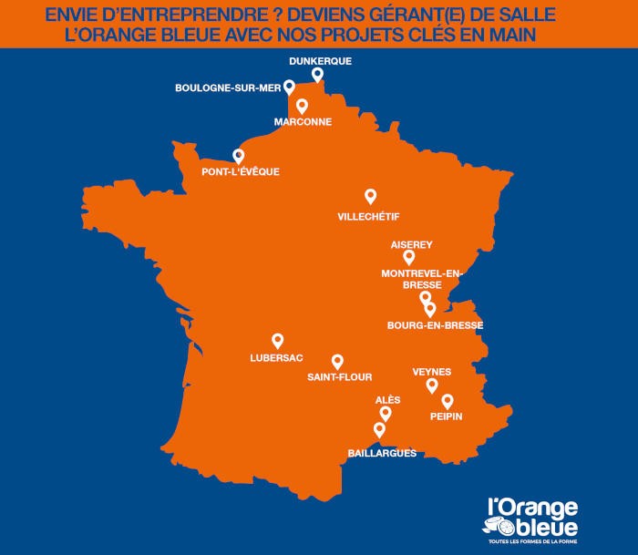 L’Orange Bleue offre plus de 14 opportunités d’implantations en France