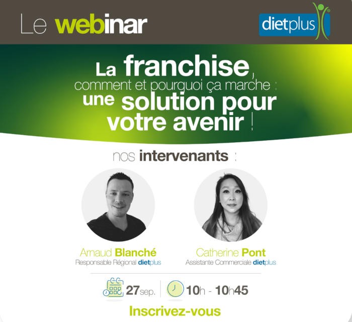 La franchise dietplus anime un webinaire le 27 septembre 2022