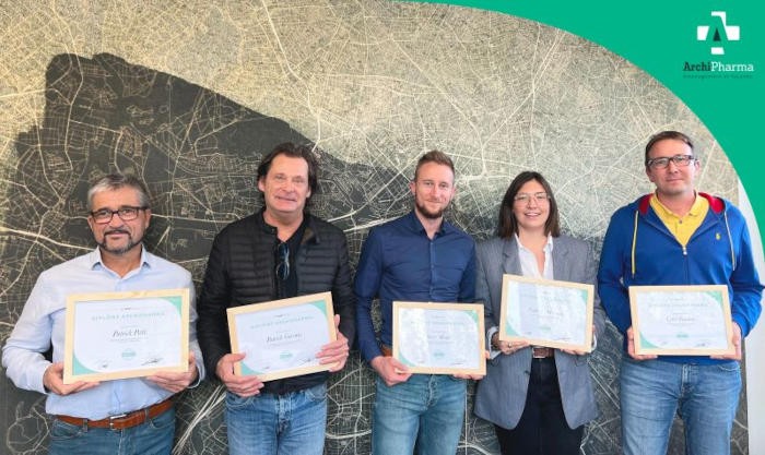 Cinq ambassadeurs Architéa suivent la formation Archipharma