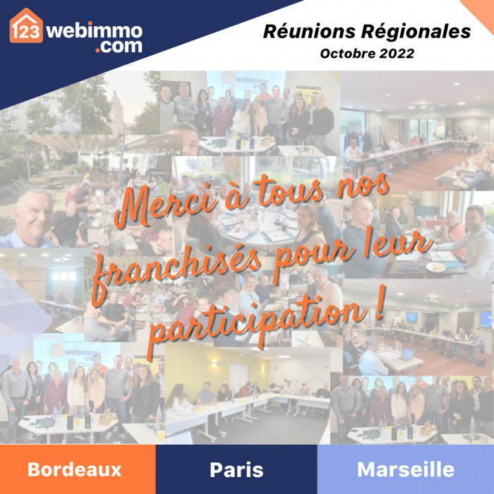 123Webimmo.com a organisé des réunions régionales dans plusieurs villes