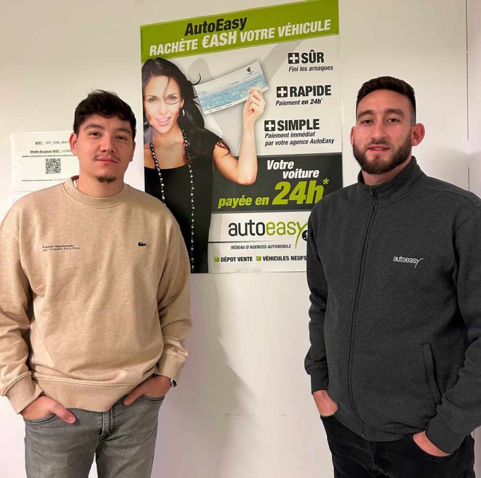 « L’image du réseau national donne confiance aux clients grâce à une E-réputation excellente » Corentin Nicaise & Elian Husser (AutoEasy agence de Bourgoin-Jallieu)