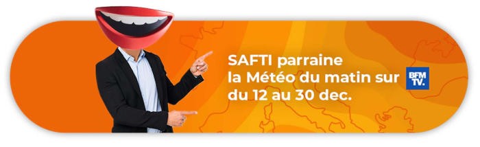 SAFTI parraine la météo matinale sur BFMTV en décembre 2022