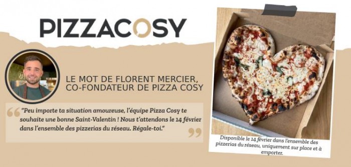 Des pizzas en forme de cœur pour la Saint-valentin chez Pizza Cosy