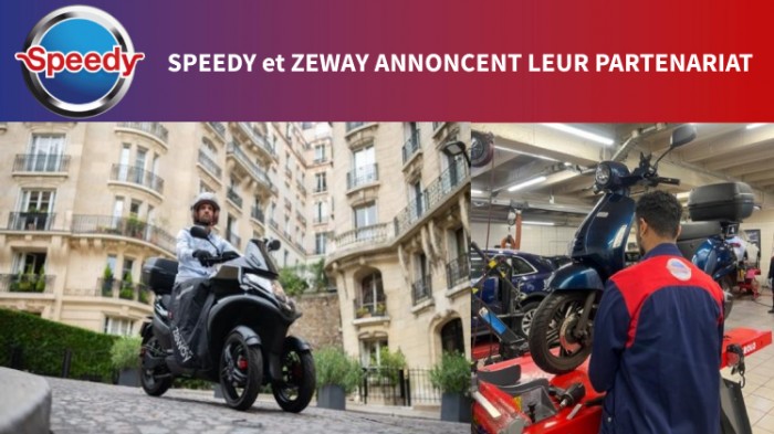 Speedy partenaire de Zeway pour l’entretien des scooters électriques