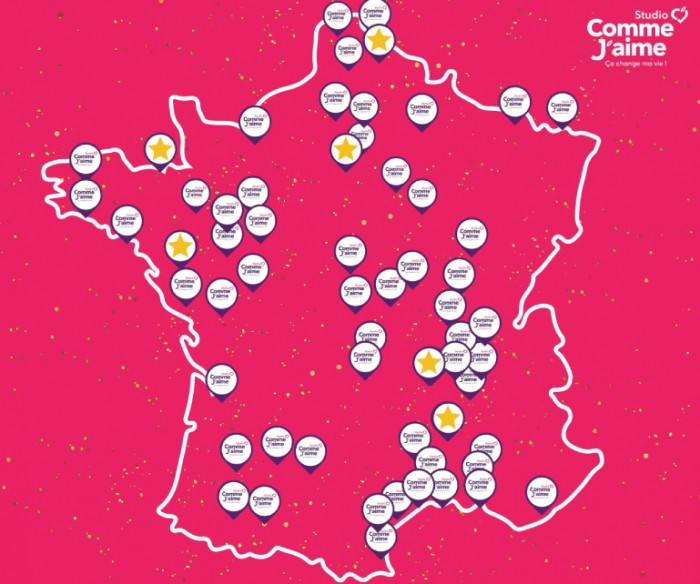 Studio COMME J’AIME : plus de 70 centres en France