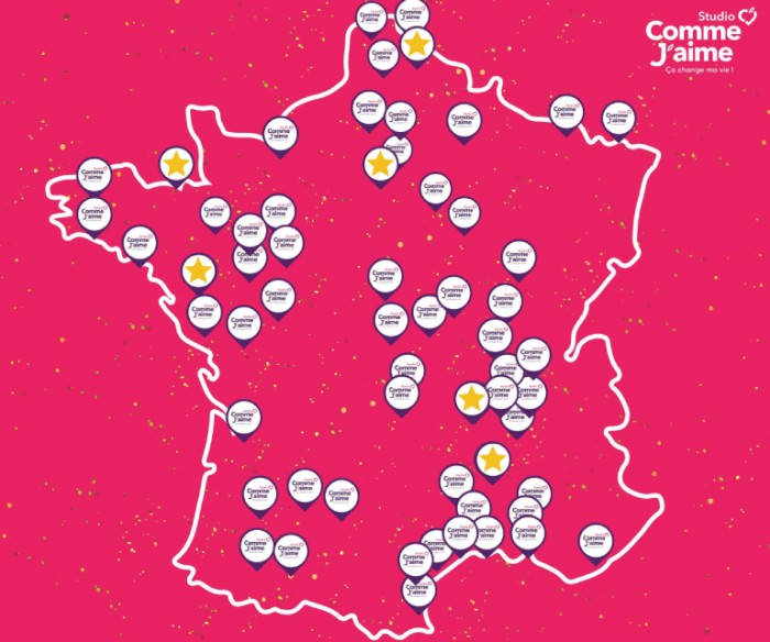 Studio COMME J’AIME : plus de 70 centres en France
