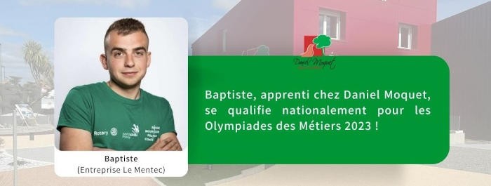 Un apprenti Daniel Moquet qualifié aux Olympiades des Métiers 2023