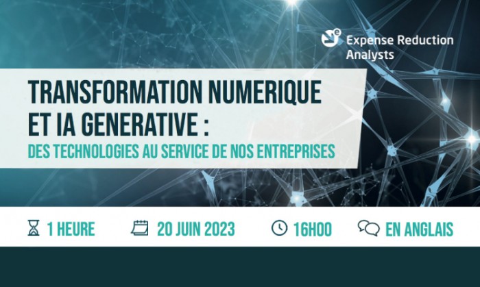 Expense Reduction Analysts organise un webinaire sur la transformation numérique et l'IA générative