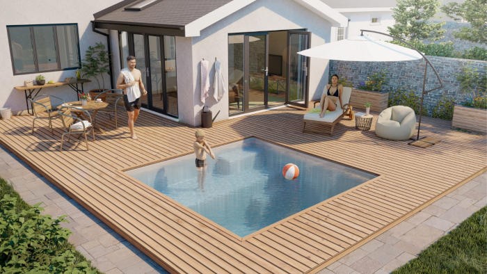 Piscines Ibiza dévoile la piscine à coque carrée Aquaviva