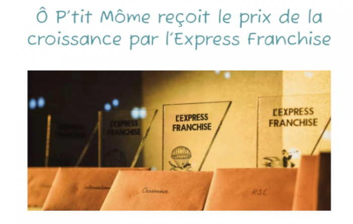 Ô P’tit Môme reçoit le Prix de la Croissance 2023