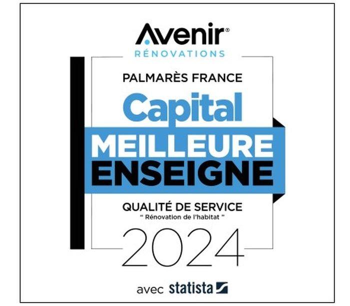 Avenir Rénovations, Meilleure Enseigne 2024 Rénovation de l’habitat par Capital