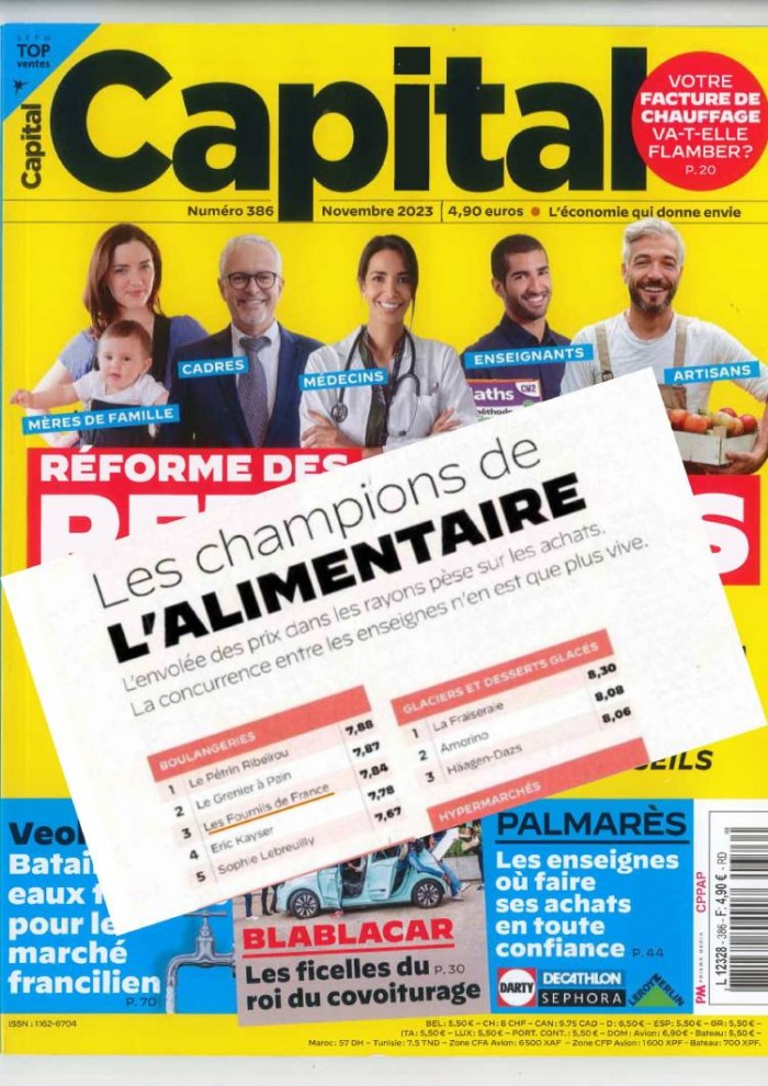 Les Fournils de France : en tête du palmarès Capital des meilleures enseignes 2024 !